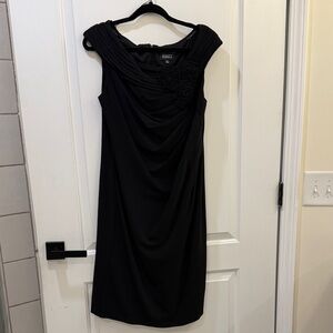 Adrianna Papell Black Midi Dress